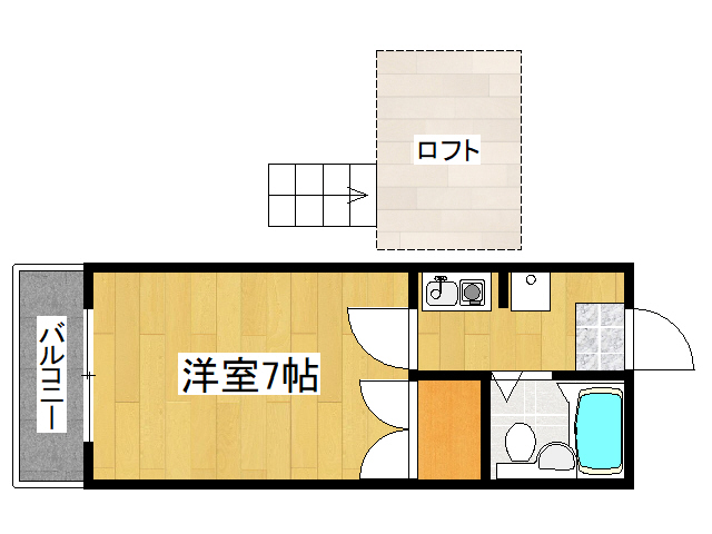 神戸市須磨区大手町のアパートの間取り