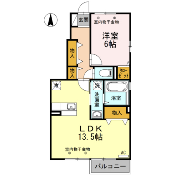 ジュネス向新庄IIＡの間取り