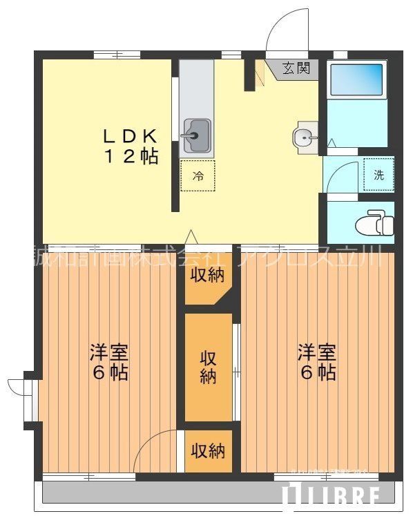 東大和市中央のアパートの間取り