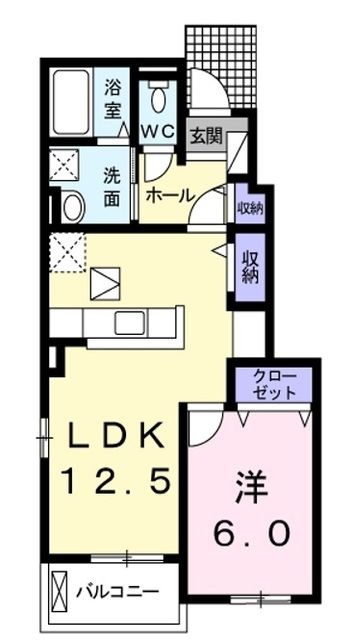 入間郡毛呂山町岩井東のアパートの間取り