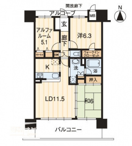 アルファステイツ高松駅前の間取り