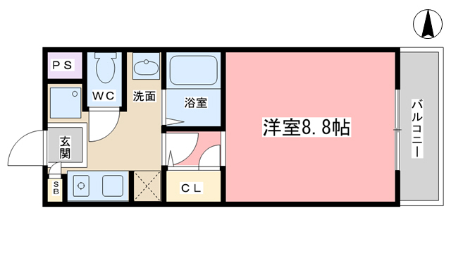 カサコモーダ東野の間取り