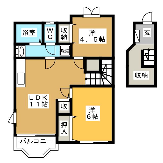 ラフォーレ星見ヶ丘Ｃの間取り