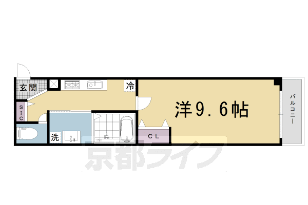 京都市伏見区桃山町泰長老のマンションの間取り