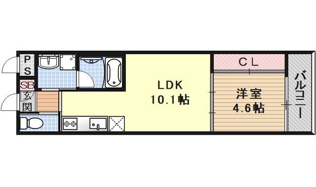 【モノコモド御前WESTの間取り】