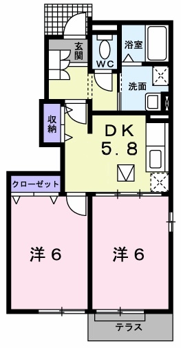 [家電付き] ブリッサジツモンBの間取り