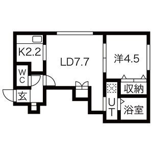 札幌市厚別区青葉町のアパートの間取り