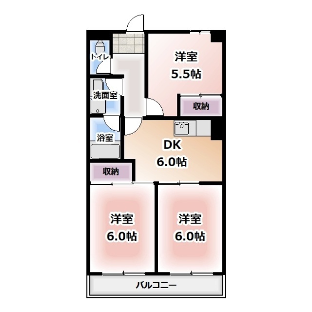 ソレアード川添の間取り