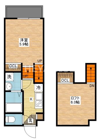 大村市久原のアパートの間取り