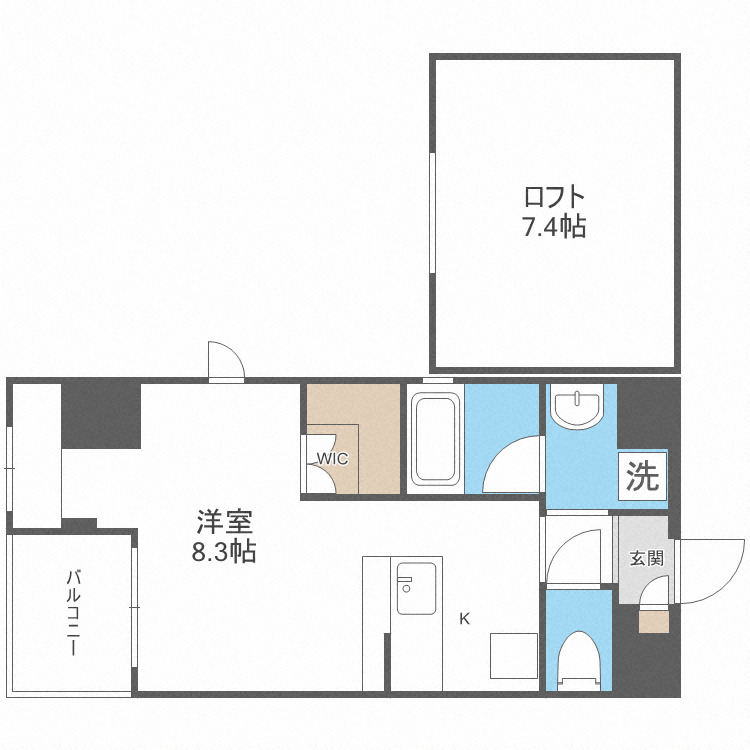 アミティエ扇町リアンの間取り