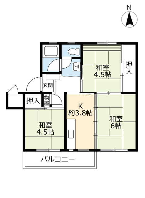 ＵＲ米本の間取り