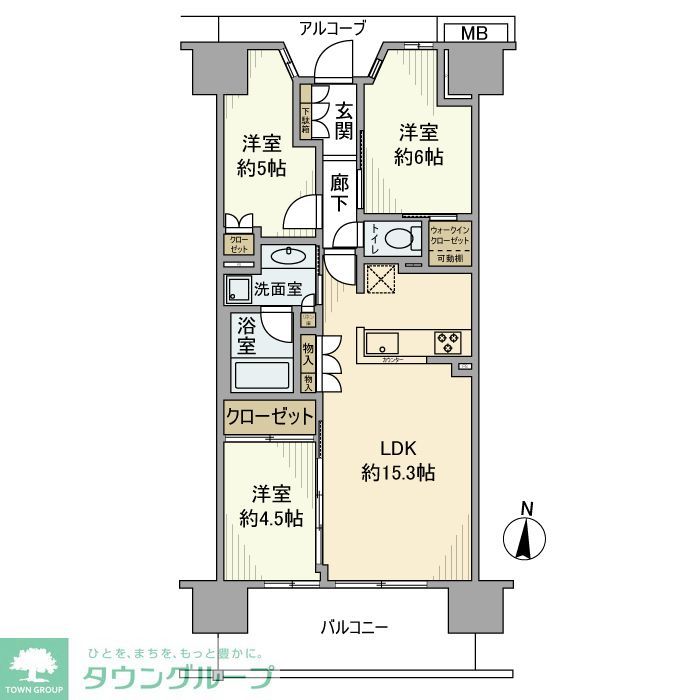 柏市小青田のマンションの間取り