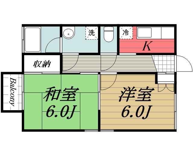 印旛郡酒々井町馬橋のアパートの間取り