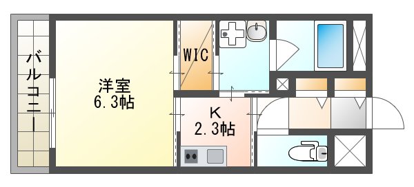 福岡市東区水谷のマンションの間取り