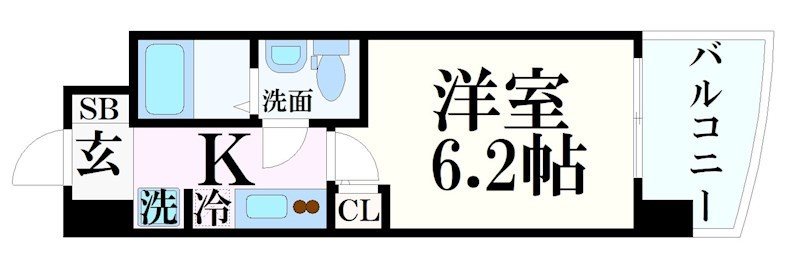 セレニテ三宮プリエの間取り