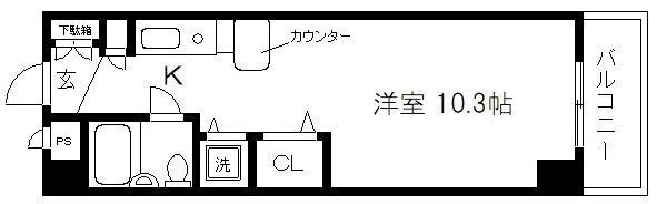デトムワン烏丸五条の間取り