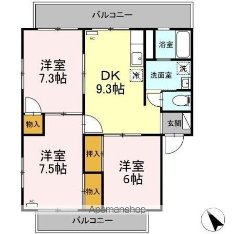 オリヴィエ東川口の間取り写真