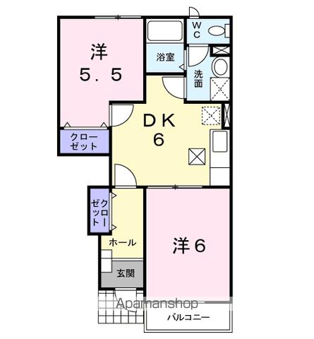 ＪＲ鹿島線 延方駅 徒歩4分 2階建 築24年の間取り写真