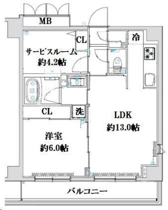 都営大江戸線 両国駅 徒歩8分 8階建 築9年の間取り写真