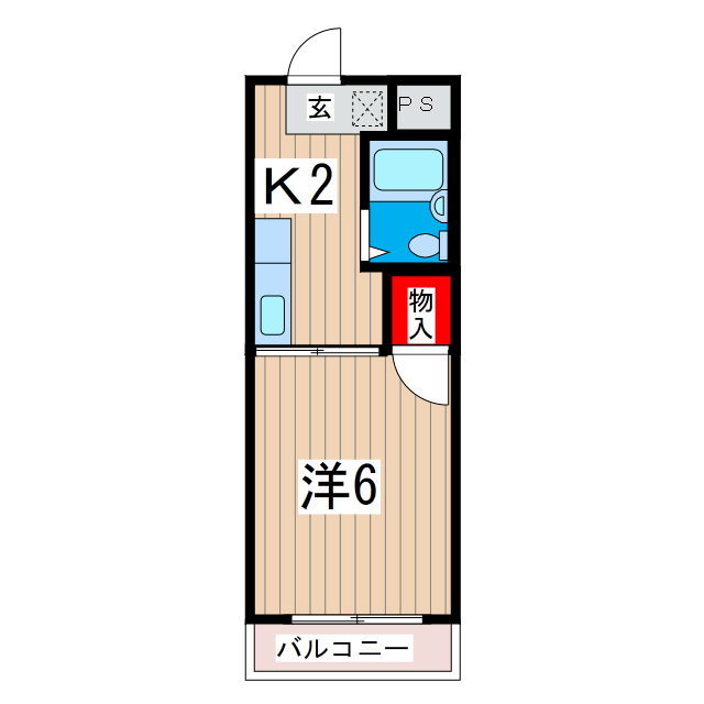 油縄子第2ハイツの間取り