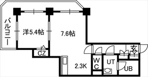 ＰＲＩＭＥ　ＵＲＢＡＮ札幌　ＲＩＶＥＲ　ＦＲＯＮＴの間取り