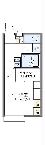 レオパレスリバーサイド虹の間取り