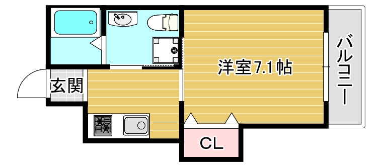 堺市堺区甲斐町西のマンションの間取り