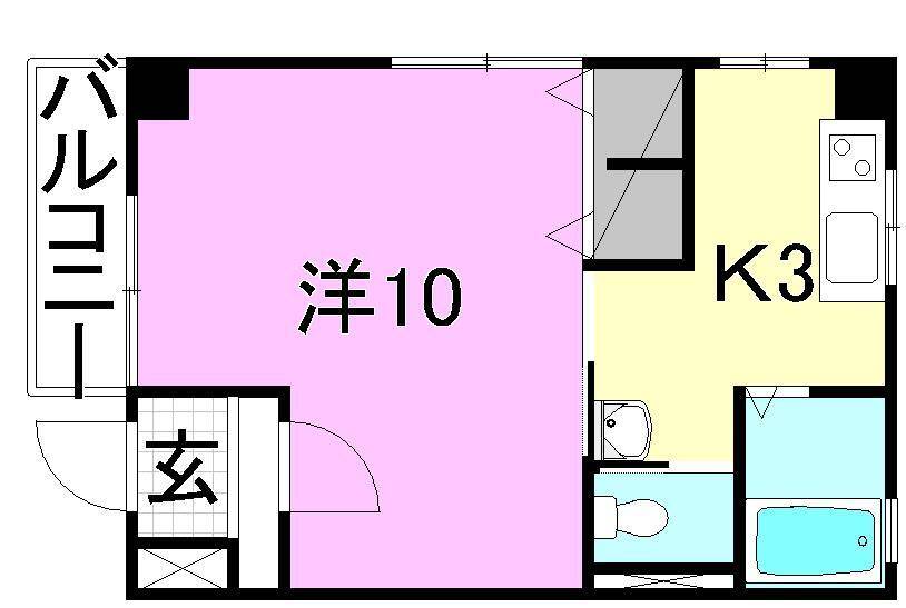 松山市森松町のマンションの間取り