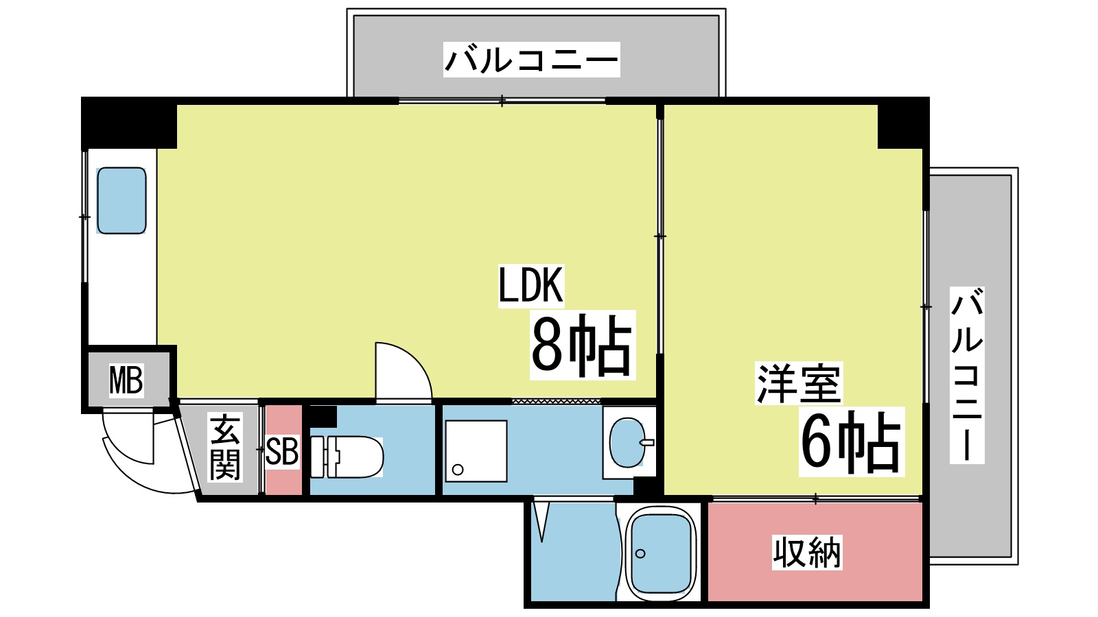 ピオーネ灘の間取り