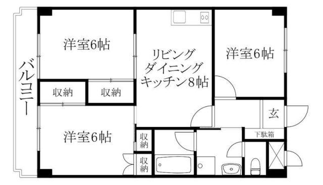 ナチュラルリーフ松山の間取り