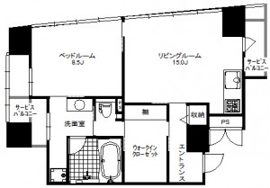 W.O.B.NISHIUMEDAの間取り