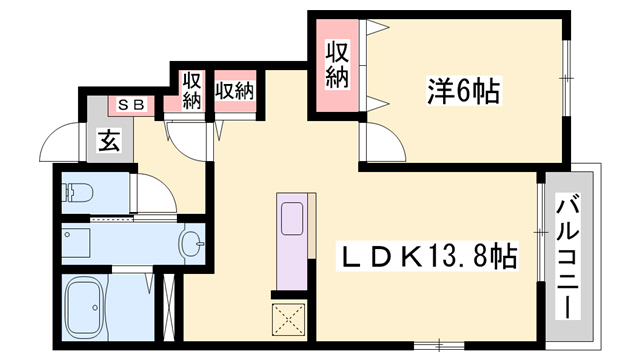 滝野リバティグレイスＢの間取り