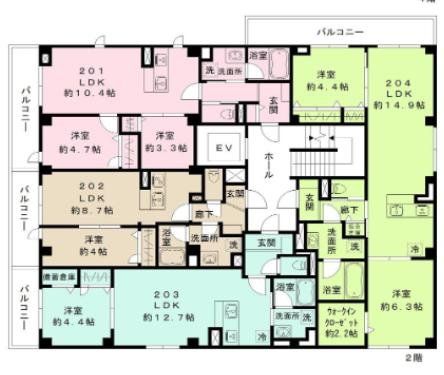 大田区池上のマンションの間取り