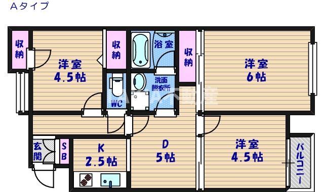 ラパンジール住吉公園の間取り