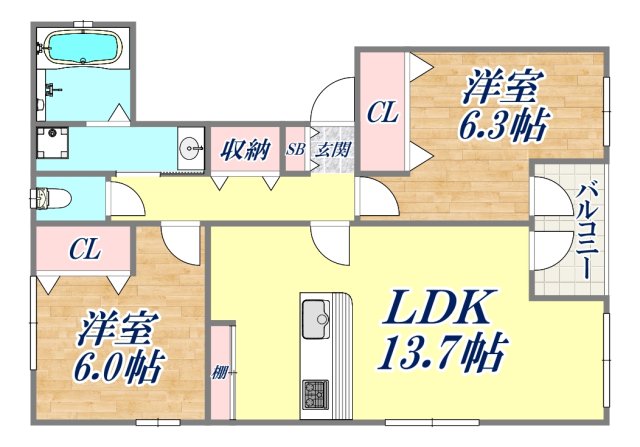 リフュージュ本山の間取り