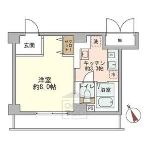 茨木市美沢町のマンションの間取り