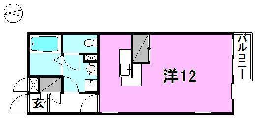 松山市立花のマンションの間取り