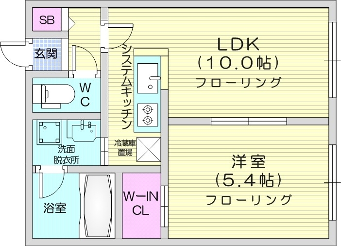 札幌市北区麻生町のマンションの間取り