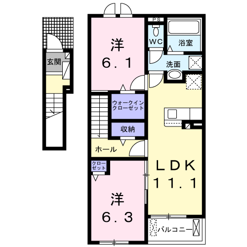 セレーノ上田IIの間取り