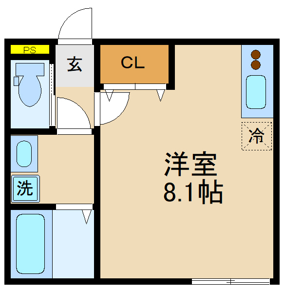 松戸市二ツ木のアパートの間取り