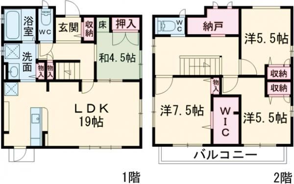 陽だまりの丘6丁目戸建の間取り