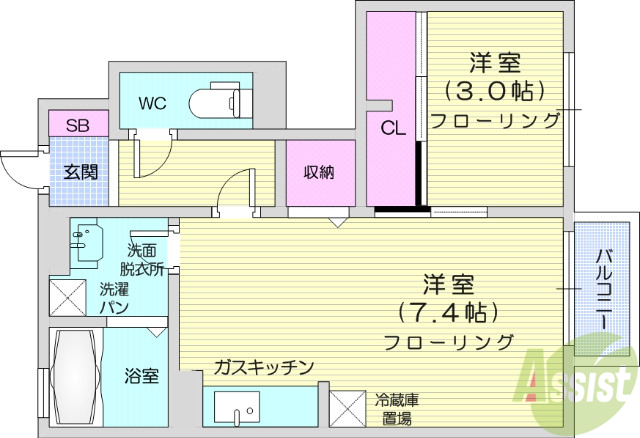 ティートリー旭ヶ丘の間取り