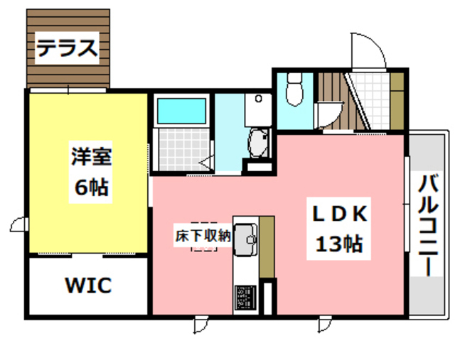 茨木市舟木町のアパートの間取り