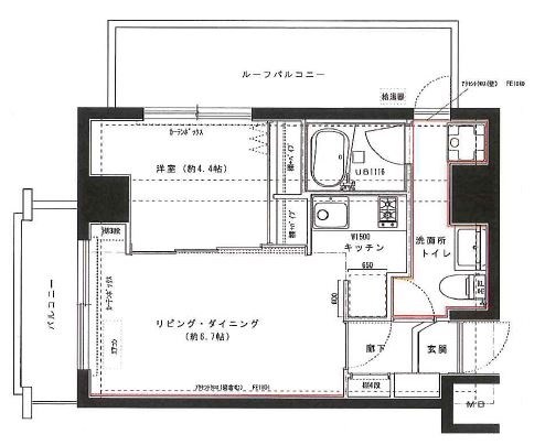 品川区上大崎のマンションの間取り