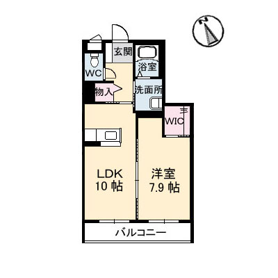 玉野市玉のマンションの間取り