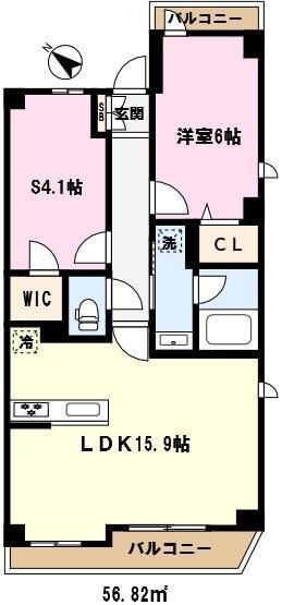 蕨市塚越のマンションの間取り