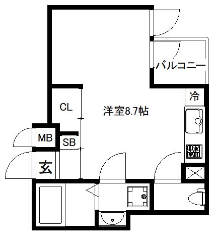 グランデコート烏丸今出川の間取り