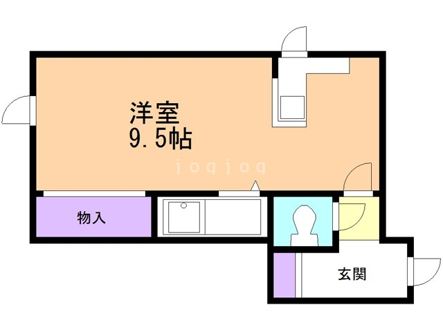 札幌市東区北十三条東のマンションの間取り