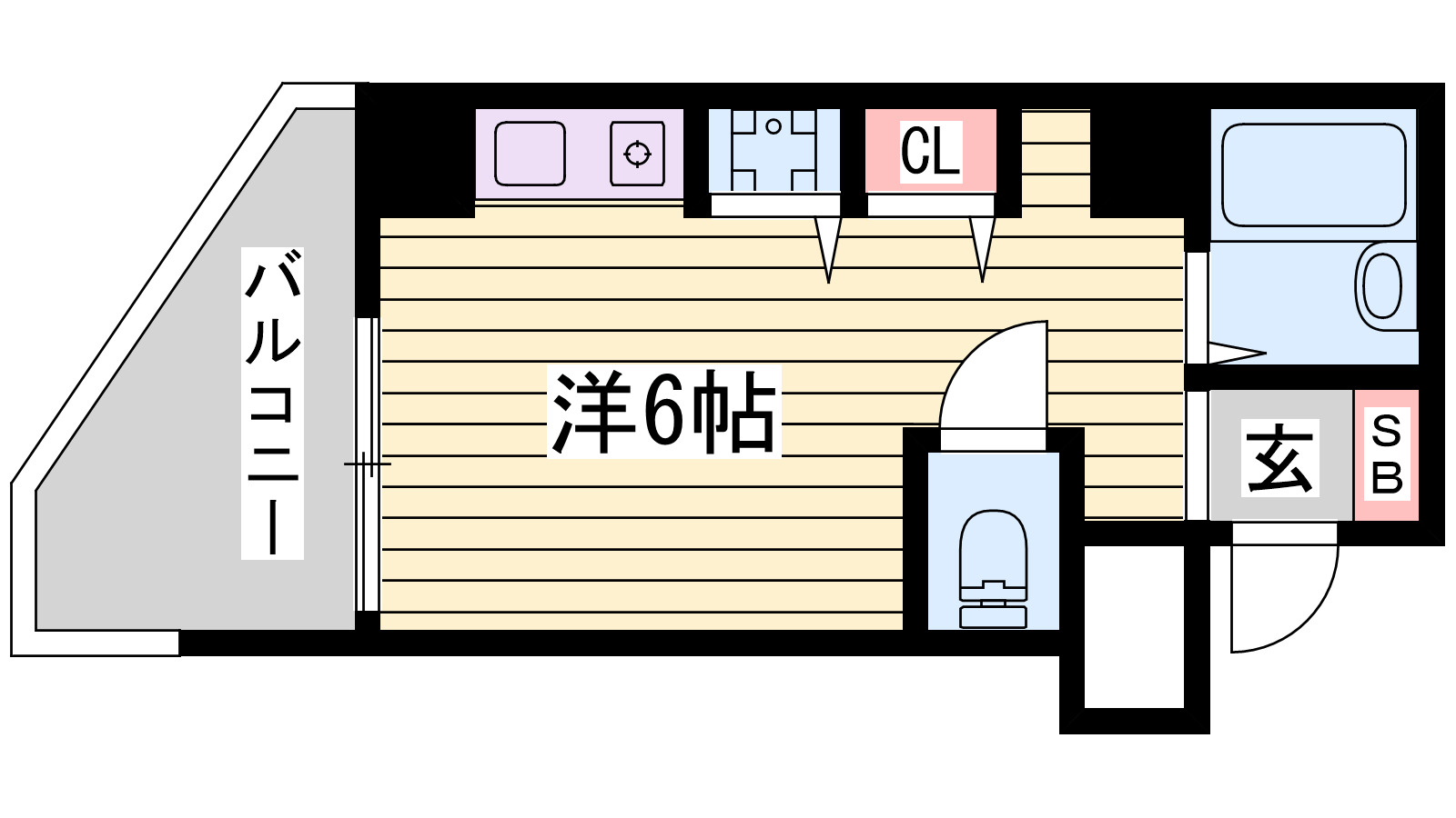 YKハイツ松の内の間取り