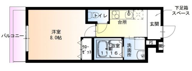 フジパレス助松町I番館の間取り